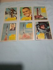 Vintage 1963 Astronaut Trading Cards Lot of 6 picture