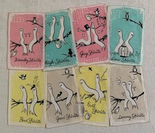 Vintage Cocktail Napkins Spirited Napkins Leacock Humorous Ghosts Set/8 NOS Rare picture