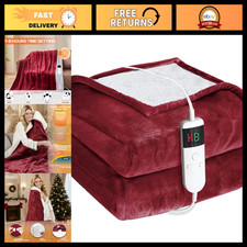 Electric Heated Blanket Throw Size 50''x60''-Control Heating Blanket, Soft & War picture
