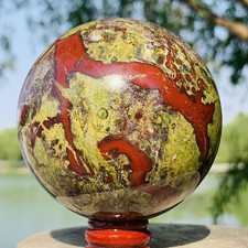 773g Natural crystal dragon blood stone ball quartz crystal sphere reiki healing picture