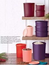 New Tupperware Servalier Canisters-2019 10 pc Set Purple Pink Red Guava Rare New picture
