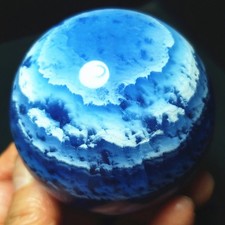 RARE 408.5g 61mm Natural Purple Fluorite Cloud Layer Crystal Ball Healing A4850 picture