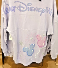2026 Walt Disney World Mickey Mouse Balloons Spirit Jersey Large Lavender Sequin picture