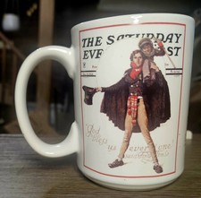 2 Norman Rockwell 2002 Christmas Coffee Mugs. Scenes From Christmas carol picture