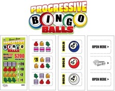 NEW pull tickets PROGRESSIVE BINGO BALLS - Seal Card Tabs picture