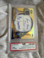 Topps 2025 Chrome SpongeBob Karen Plankton Dual Autographs DA-KP PSA 9 picture