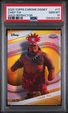 2025 Topps Chrome Disney Gold Refractor #17 Chief Tui /50 PSA 10 Low Pop picture