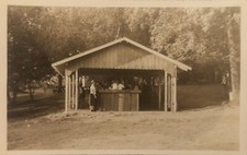 RPPC Defender Postcard, Outside Gathering, Social Event, 1930s-40s, picture