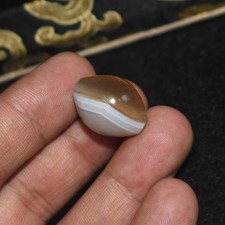 Large Ancient Bactrian Banded Agate Stone Dzi Bead in good Condition picture