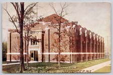 Grand Rapids Michigan MI Central High Gym Campaign Postcard c1910s picture