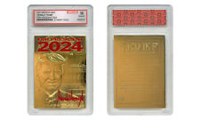 DONALD TRUMP 2024 Save America 23K GOLD SIGNATURE Card - Graded GEM-MINT 10 picture