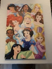 Two DIsney Princess Decorative Canvases picture