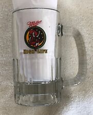 VINTAGE MILLER HIGH LIFE GIRL ON THE MOON 10 OUNCE FLUTED GLASS BEER MUG picture