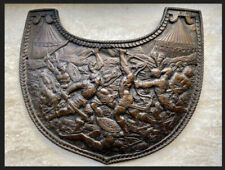 European Cast Bronze Repousse Gorget Medieval art Caesar's Roman Battle gift picture