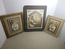 Cabinet Card Photos (3) Vintage (1 Framed) Family & Same Couple In All Photos   picture