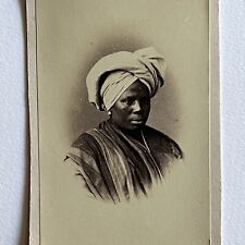 Antique CDV Photograph Black African Woman Slavery Rio De Janeiro Brazil picture