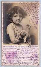 K65/ Interesting RPPC Postcard c1910 Williamsburg Kentucky Child Pet Dog 4 picture