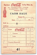 Vintage Coca-Cola Hagerstown MD Bottling Works billhead picture
