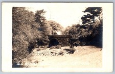 RPPC Old Stone Bridge Hanover MA Massachusetts 1946 Real Photo Postcard picture
