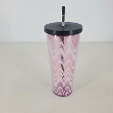 Starbucks WAVY BABY PINK Cold/Iced Cup Tumbler VENTI 24 oz picture