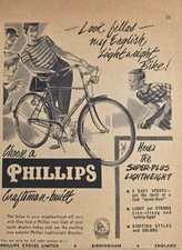 1956 Print Ad Phillips Super-Plus Lightweight Bicycles Birmingham,England picture
