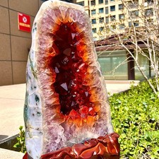 27.91LB Natural yellow crystal cave quartz crystal spiritual decoration picture