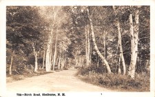 Shelburne New Hampshire 1937 RPPC Real Photo Postcard Birch Road picture