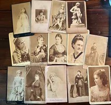 Lot of 14 CDV Photo Mostly Actresses & Opera Singers Victorian Era Antiques picture
