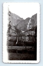 Old Vintage Photo YOSEMITE WATERFALL LANDSCAPE ANTIQUE SNAPSHOT PHOTOGRAPH picture