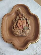 Vtg. Italian wood resin composition? wall plaque of the Virgin Mary. picture