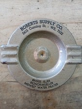 Vintage West Omaha Roberts Supply Co. Ash Tray Metal picture