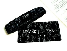 ZOX **NEVER TOO FAR** Silver Single Medium Wristband w/Card  NIP picture