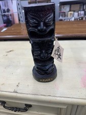 Vtg Hand Carved Wood Tiki God Totem Statue Tonga Bar Art 10