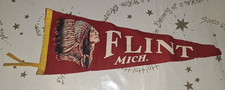 Rare Antique Vintage Flint Central Indians Pennant Michigan Sports picture