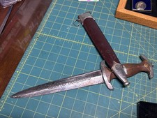 True WW2 German SA Dagger Eickhorn Solingen Wood Grip Double Proofed ScabbardđŸ”¥ picture