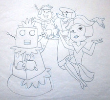 1990 JETSONS THE MOVIE ORIGINALPRODUCTION cel DRAWING HANNA BARBERA space future picture