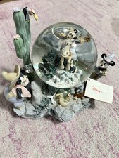 Rare Disney Mickey Home On The Range Snow Globe, Lights & Music, w/ Disney Tag picture