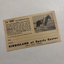 Vintage 1951 Sports Center Kiddieland Postcard Wichita Kansas Consolver Bros Ad picture
