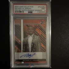 Leaf 2024 Collective Michael B. Jordan Pro Set Auto-Orange Shimmer PSA 9 2/8 picture