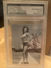 MODEL SOPHIA LOREN SIGNED PHOTOGRAPH PSA DNA CERTIFIED AUTHENTIC AUTOGRAPH picture