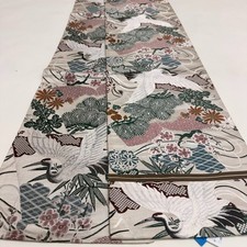 Maru Obi Japanese Vintage antique Belt - Beautiful Japanese Maru-Obi Luxury 6265 picture