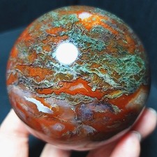 RARE 442g Natural Polished Colorful Agate Crystal Ball Healing Madagascar C1307 picture