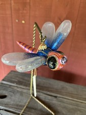 Kurt Adler Polonaise Vintage Dragonfly Christmas Ornament Blown Glass NEW picture