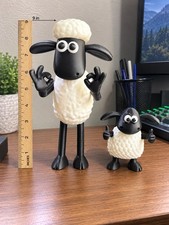 Shaun the Sheep 9” and Timmy 4.5” Figurine Collectible Aardman Wallace Gromit picture