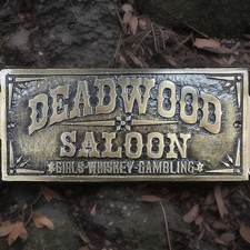 Deadwood Aluminum Plaque Antique Finish Novelty Western Decor 7.5x3.5” picture
