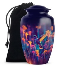 Singing Humming Bird Funeral Large Urns for Human Ashes Adult Father (10 Inch) picture