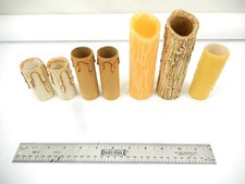 Lot 9 Vtg. & New Edison Base Chandelier Candle Covers. Resin. Paper. LP484 picture
