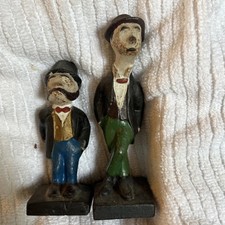 Cast Iron Mutt and Jeff Vintage Original Paint pair not joined picture