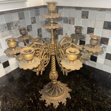 Vintage French Bronze Candelabra8-Candle Candleholder 19” Tall X 16”Wide picture