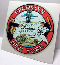 Brooklyn Dodgers Vintage Style Travel Decal / Vinyl Sticker, Luggage Label picture